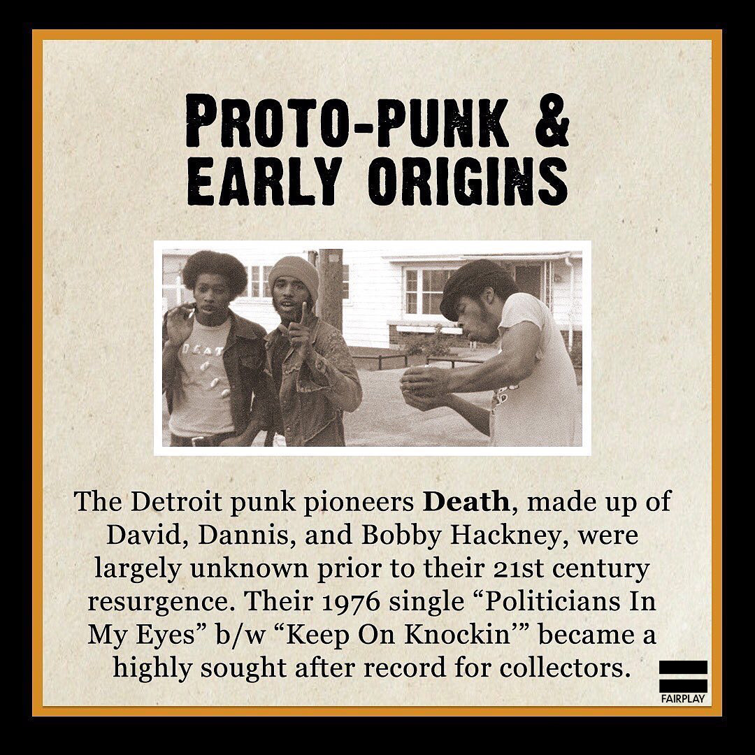 Founded by brothers David, Dannis and Bobby Hackney, Death was well-before their time, remaining largely unknown before the 2012 documentary A Band Called Death exposed the group to a wider audience. 