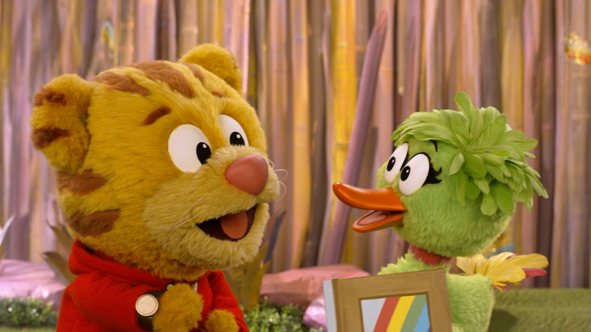 Daniel Tiger with a friend